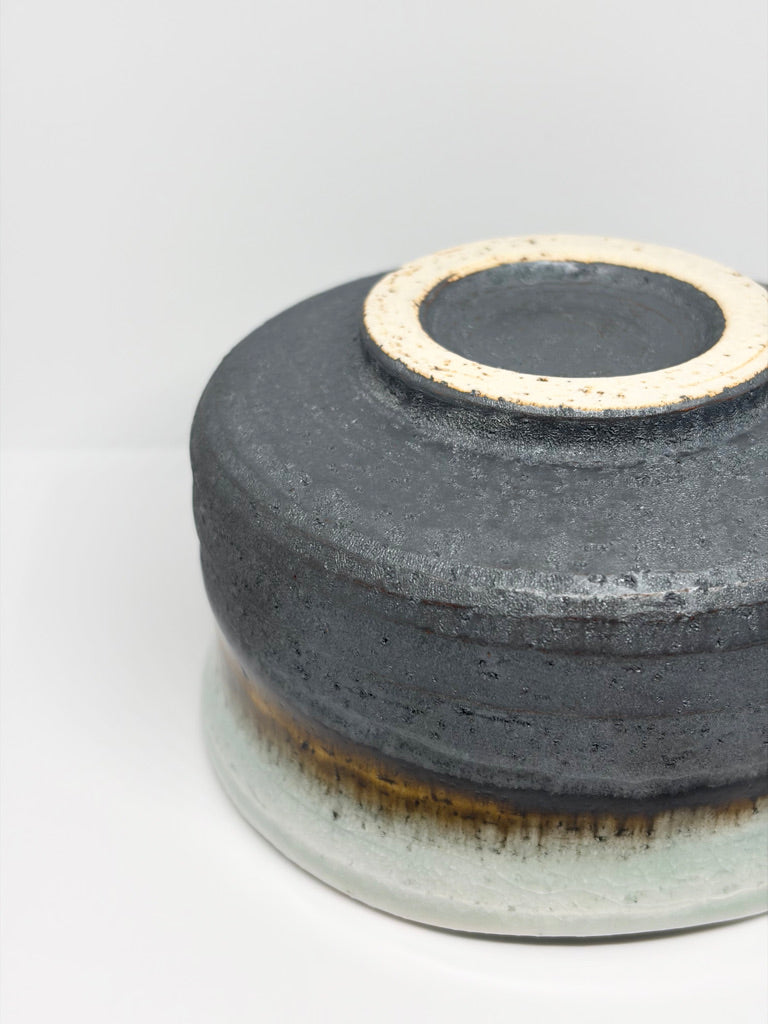 Two-toned Blue Nurisabi Matcha Bowl