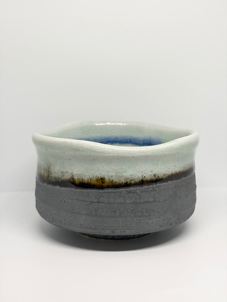 Two-toned Blue Nurisabi Matcha Bowl